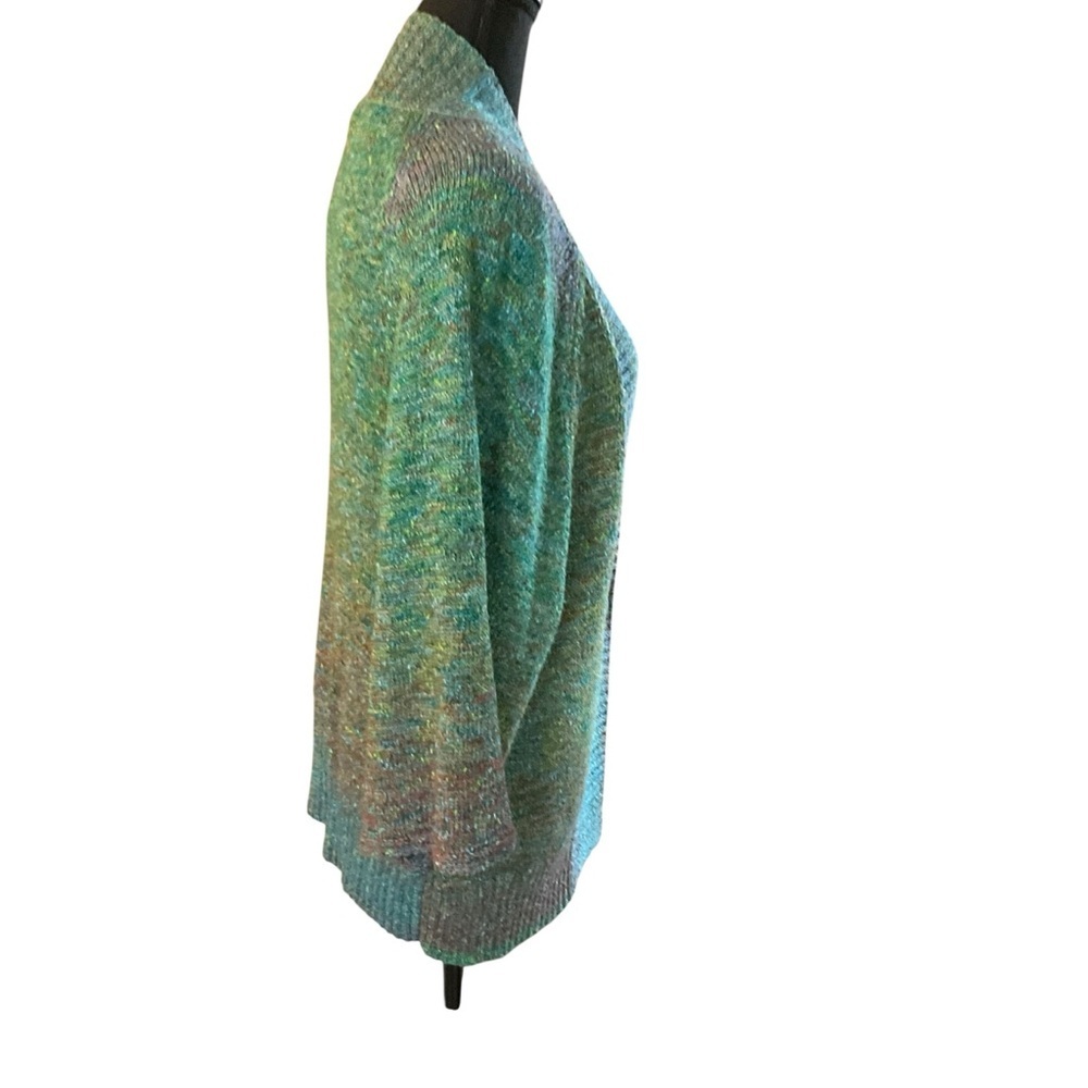 Coldwater Creek Multicolor Knit Blazer Cardigan Jacket Small - Picture 5 of 9